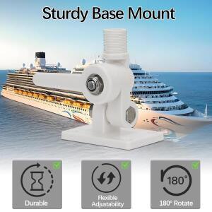 VHF 해양 라디오 안테나 156-163MHz 유리섬유 고이득 PL259 커넥터 RG58 케이블 보트 요트용 호환 방수