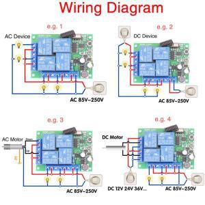AC110V 220V 4CH 릴레이 수신기 433MHz rf 원격 제어 스위치 차고 문 LED 전구 호환 무선 컨트롤러