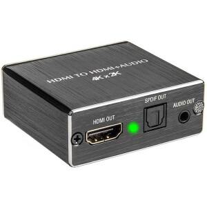 4K X 2K 오디오 추출기 + 광학 TOSLINK SPDIF 3.5mm 스테레오 변환기 HDMI 호환 분배기