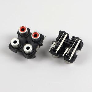 1/2/5PCS 2/4/6 홀 RCA 여 스테레오 오디오 잭 AV 입력 소켓 커넥터 로터스 로우 앰프 인터페이스 신호 연