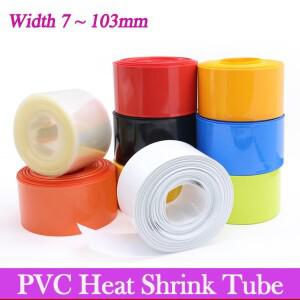 1M 너비 7~103mm  PVC 열 수축 튜브 18650 Lipo 배터리 팩 절연 필름 랩 리튬 케이스 보호 케이블 슬리브
