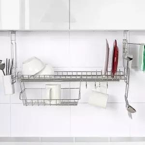 H-씽크선반 풀세트 600 부착 싱크대정리 그릇건조대 주방선반 부착식식기건조대