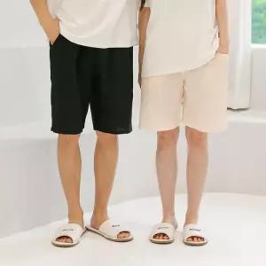 [글램공감]지지미 슬러시 5부 남여 커플 파자마바지