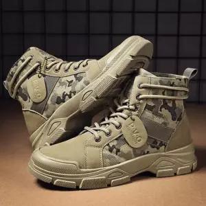 [옷자락]남자 심플 밀리터리 사막화 군화 군인 워커