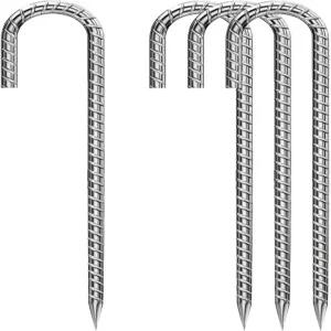 철근-12인치 지상 스테이크 중량 J-후크 아연도금 녹 방지 중장비 앵커 정원용 개 울타리 닭장 크리스마스