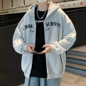 [다잇템]남자 루즈핏 레터링 오버핏 2컬러 집업 자켓