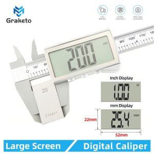 디지털 캘리퍼스 전자 플라스틱 버니어 측정 도구 목공 눈금자 대형 스크린 Pachometer 구경