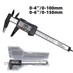 AMR 150MM 버니어 탄소 100MM 다이얼 전자 캘리퍼스 섬유 미터 디지털 측정
