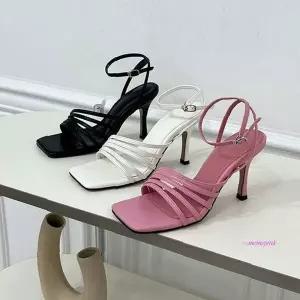 여성 샌들 굽높이 슬링백 힐 8.5cm 여름 스트랩 발목 힐샌들yza192