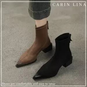 여사친 빈티지 블랙워커 부츠 워커힐 슬림 신발 앵클 지퍼 KS5