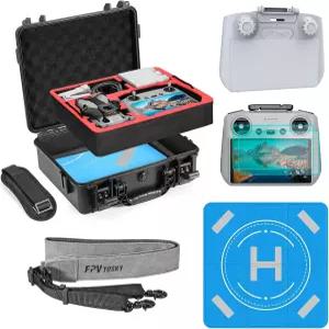 DJI Min 5 Pro용 FPVtosky 하드 케이스 액세서리 세트 드론 키트에는 이중 레이어 랜딩 패드 랜야드 스크린