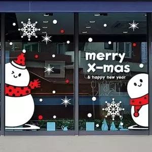 유리장 자동차꾸미기 차량데칼 눈사람 차량포인트