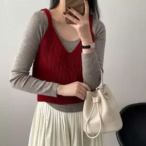 [리빌모아]여자 뜨개 조끼 뷔스티에 니트 LDW1-VES-SSIS449