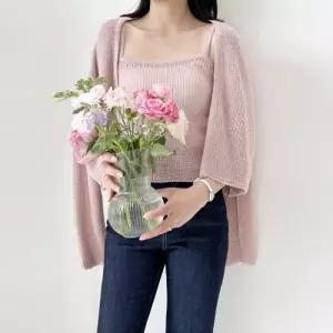 [리빌모아]여자 가디건 니트나시 세트 트위드자켓 원피스 자켓 하객룩 여성가디건DJW-