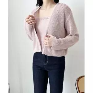 [리빌모아]여자 가디건 니트나시 세트 트위드자켓 원피스 자켓 하객룩 여성가디건DJW-