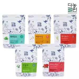 다농원 허브티 삼각티백 25T x 2개 세트(캐모마일 페퍼민트 루이보스 히비스커스 작설차)