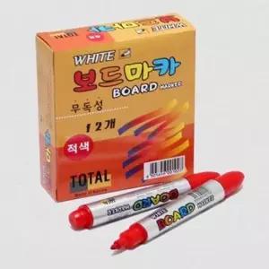 [문구] 마카펜 12P 세트 보드마커 화이트 레드 칠판 마커 필기구
