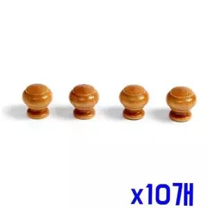 도어핸들 TBZ 빈티지 나무원형 가구리폼 손잡이4p세트(Ab-17) x10개