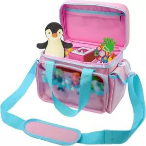 엔벡토 토니박스 스타터 세트용 케이스 보관 가방 피규어 캐릭터 헤드폰 및 액세서리 핑크