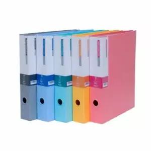 [문구/오피스] 50매 정리화일 링클 노트북형 커버 바인더 분홍색 A4 서류