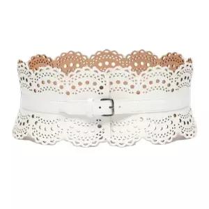 펀칭 와이드벨트 뷔스티에 버클 허리띠 벨트 소가죽 슬림 허리 큐빅 데님 코르셋 레이스