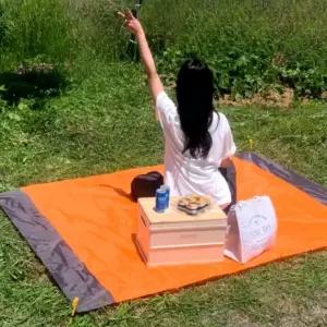 미니 포켓돗자리 오렌지 방수피크닉매트 돗자리매트 한강돗자리