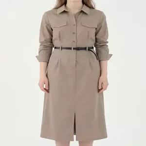 셔츠카라캐주얼원피스 벨트SET_B6M0051