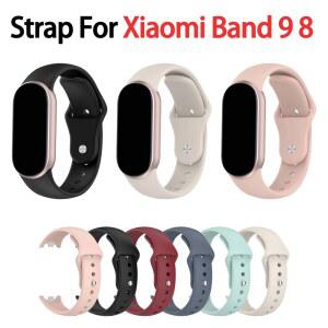 샤오미 미밴드 10 9 8 NFC용 실리콘 스트랩, 스포츠 고무 팔찌, 손목밴드, 스마트 밴드 NFC 액세서리