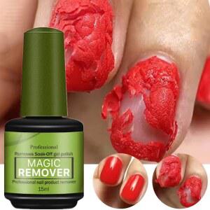 15ml 매직 패스트 네일 젤 폴리쉬 리무버 클린 UV 소크 오프 세미 퍼머넌트 바니쉬 네일 아트 제거 도구 매니큐어