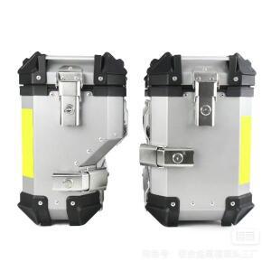 BMW 800GS 용 오토바이 사이드 박스, 알루미늄 합금 러기지 케이스, 좌측 배기 타입 적합, 38L