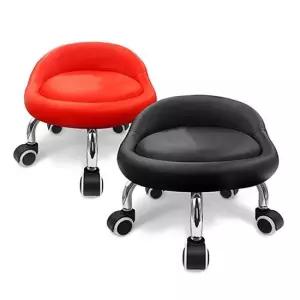 쿠션왕 동글뱅이 등받이 의자 스툴의자 바퀴 청소 낮은 작업 스툴 작업의자 청소의자 낮은의자