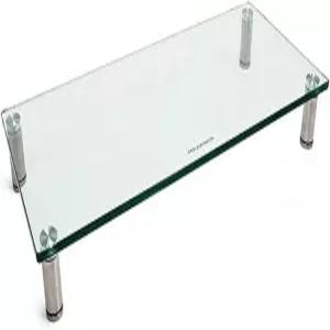 모노프라이스 멀티미디어 데스크톱 스탠드 22인치 x 9.5인치 및 라이저 노트북 높이 조절 다리가 있는 TV