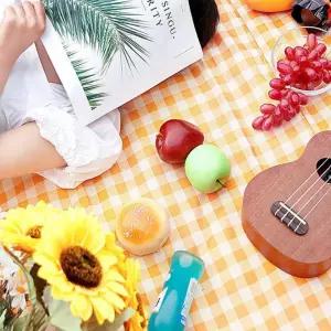 돗자리 체크 접이식 피크닉 대형 옐로우