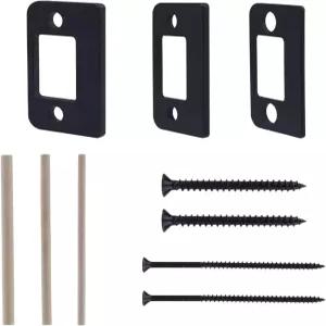BOOB 3pcs 표준 도어 잠금 스트라이크 간격 내부 스트라이커 키트 및 정렬을 외부 포함 액세서리 플레이트