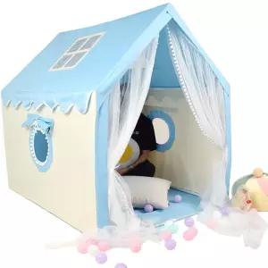 RR 플레이 하우스 유아 어린이 미니 텐트 블루 (대형) 볼풀 휴대용 놀이방