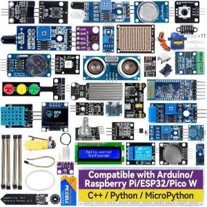 Arduino Mega 2560/Uno R3/R4 Minima/WiFi 나노 라즈베리 파이 5/4B/3B+/Zero 2 W와 호환되는 SunFounder