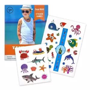 바다생물 물고기 상어 고래 어린이 타투스티커