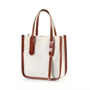 데일리 여성 20대 쇼퍼백 작은 손가방 브라운 가방