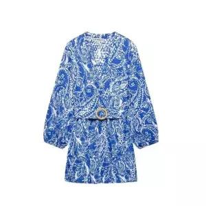 엘럽 원피스 여사친 여름 정장 아이템 벨트 자수 프린트 셔츠형 원템2