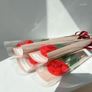 비누꽃다발 한송이 카네이션 (베이지) 어버이날 스승의 날