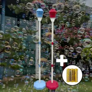 어린이집 LED 비눗방울 3단 높이조절 기계 스틱 봉 버블건 비누방울 놀이 파티 웨딩