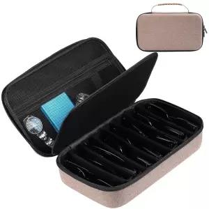 AUTOARK EVA 하드 쉘 여행용 안경 케이스, 대형 선글라스에 적합, 남성/여성용 지퍼 잠금 보관 상자, 브라