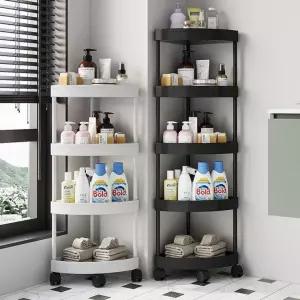 프라픽  화장실 욕실 코너 선반 공간 활용 틈새 수납장 다용도 모서리 거치대 정리대 플라스틱