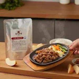 육식주방 국내산 한돈 한식뷔페 맛집 석쇠 불고기맛 간장불고기 400g