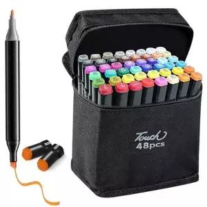 48색 마커 미술용 드로잉 일러스트 48색 마카펜 전문가용 디자인 수채 학용품 싸인펜 그리기 다색 공부