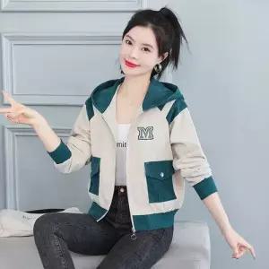 여자 추동 캐주얼 봄 도톰 후드 코듀로이 얇은 코트 점퍼 쇼트 야구복 기모 OP3