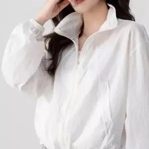 여성 숏 바람막이 봄 여름 야상 크롭 점퍼 0409