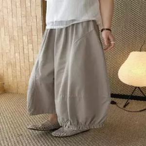 여자 팬츠 캐주얼 봄가을 입체 오버핏 네오프렌 밴딩 9부 DUCHI1