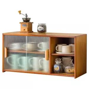 커피장 미니그릇장 미닫이 차보관함 장식장 보관