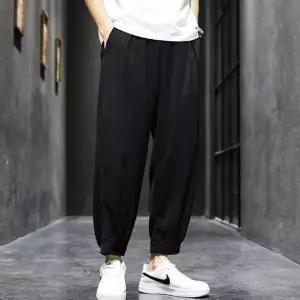 [알티피아]남성 배기 조거팬츠 밴딩 얇은 여름바지 루즈핏